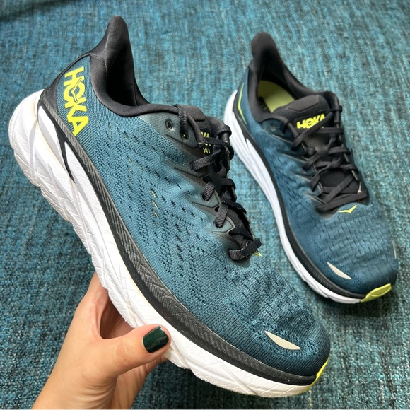 Hoka One One Clifton 8 Running Shoes in Blue Coral Men's 10.5 D - Picture 1 of 9